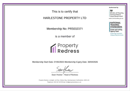 Redress certificate 