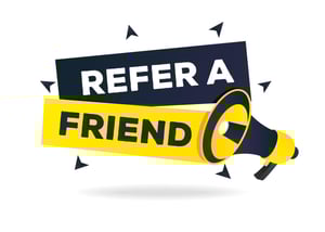 refer-a-friend-banner-with-bullhorn-for-referral-program-promo-vector